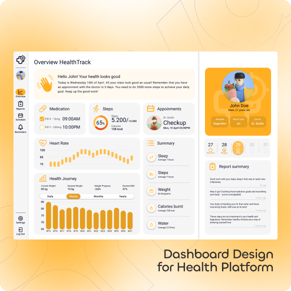 Dashboard Design for Health Platform